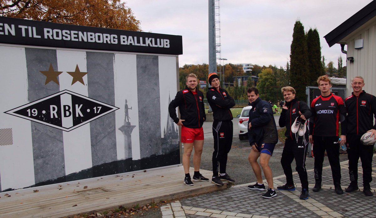 RugbyDenmark's tweet photo. When in Trondheim ⚽️ SAQ done at Rosenborg RK and team getting ready for 14 o’clock kick-off. Live stream at https://t.co/Eh6vW5gvY2🏉
#RUGBYdk #NORvDEN #RugbyEurope https://t.co/jt6SvMlAwP