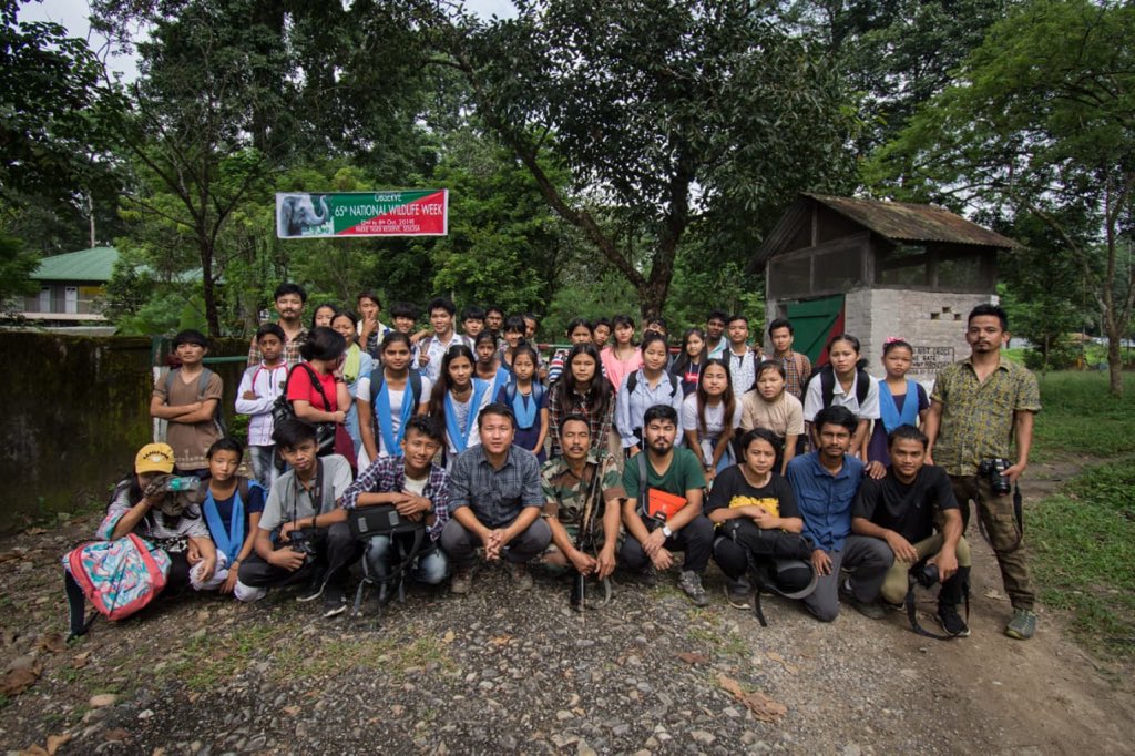 greenlyfefound1's tweet photo. Celebration of Wildlife week(2-4 oct)at Seijosa by green lyfe foundation with greenhub fellows. sessions on topics including insects, birds, reptiles and waste managmnt along with birding in the wilds of pakke tiger reserve. @tongamrina @ArunachalTsm @arunachaltimes_ @sangnoamar https://t.co/RiXTuUMXPt