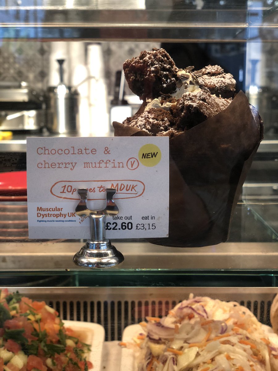 Nura Makki (@nuramakki81) on Twitter photo I woke up with major #FOMO on #MDUKConf19 so I visited my local @SOHO_Coffee_Co where Lucenea welcomed me with a delicious chocolate and cherry muffin with 20p going to <a href="/MDUK_News/">Muscular Dystrophy UK</a>. Now off to follow the conference on Facebook Live! I woke up with major #FOMO on #MDUKConf19 so I visited my local @SOHO_Coffee_Co where Lucenea welcomed me with a delicious chocolate and cherry muffin with 20p going to <a href="/MDUK_News/">Muscular Dystrophy UK</a>. Now off to follow the conference on Facebook Live!