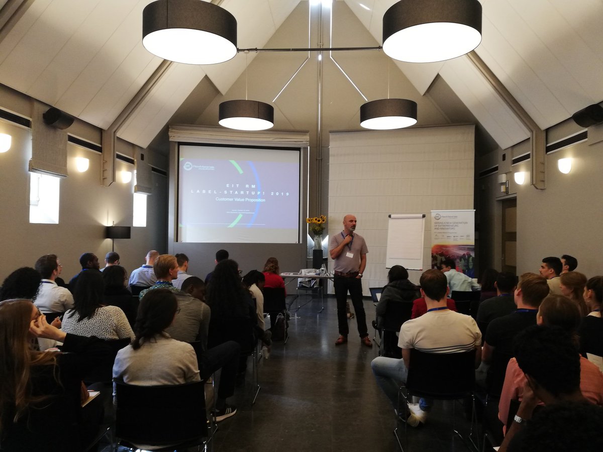 ali_speaks1's tweet photo. Hans Westerhof is leading a session on 'Customer Value Proposition' for 63 Label Master's student from @EITRMAcademy in this wonderful student city of Leuven. #LabelStartUP https://t.co/jbkTa1hYXR