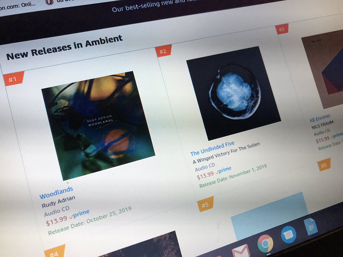 Exciting news! #RudyAdrian’s  upcoming release Woodlands is already at #1 on Amazon’s Ambient sales chart! Thanks for all the support, we can’t wait to share this music! 
#rudyadrian #ambient #electronic #ambientelectronic #ambitronic
