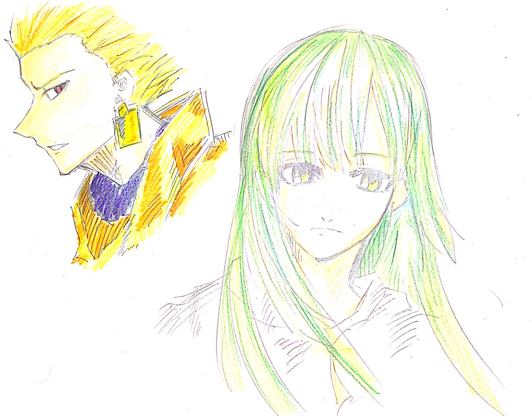転生コーテル涼 ギルとエルキドゥ Fgo ギルガメッシュ エルキドゥ 鉛筆画 色絵 私の絵柄が好みって人に見てもらえたらハッピー 絵描きさんと繋がりたい イラスト好きと繋がりたい T Co Cpdwjddkok Twitter