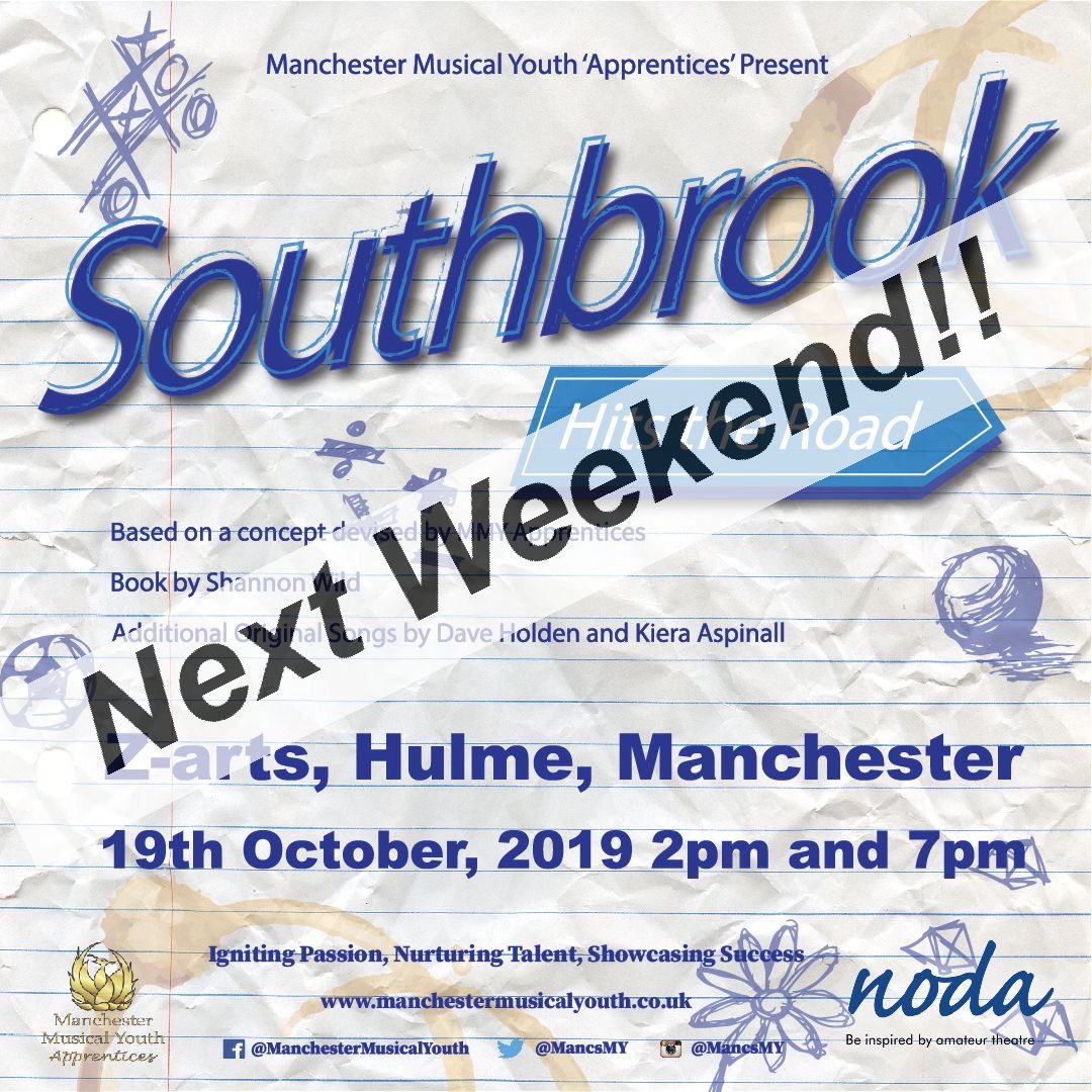 MancsMY's tweet image. Next weekend our incredible Apprentices hit the stage with their fabulous new show ‘Southbrook Hits The Road’ Don’t miss out - book now! 
#Musicals #NewWriting #Devised #MusicalTheatre #OriginalSongs #YouthTheatre #Stagey #Acting #Singing #Dancing @Z_arts_mcr @NorthWestEnd