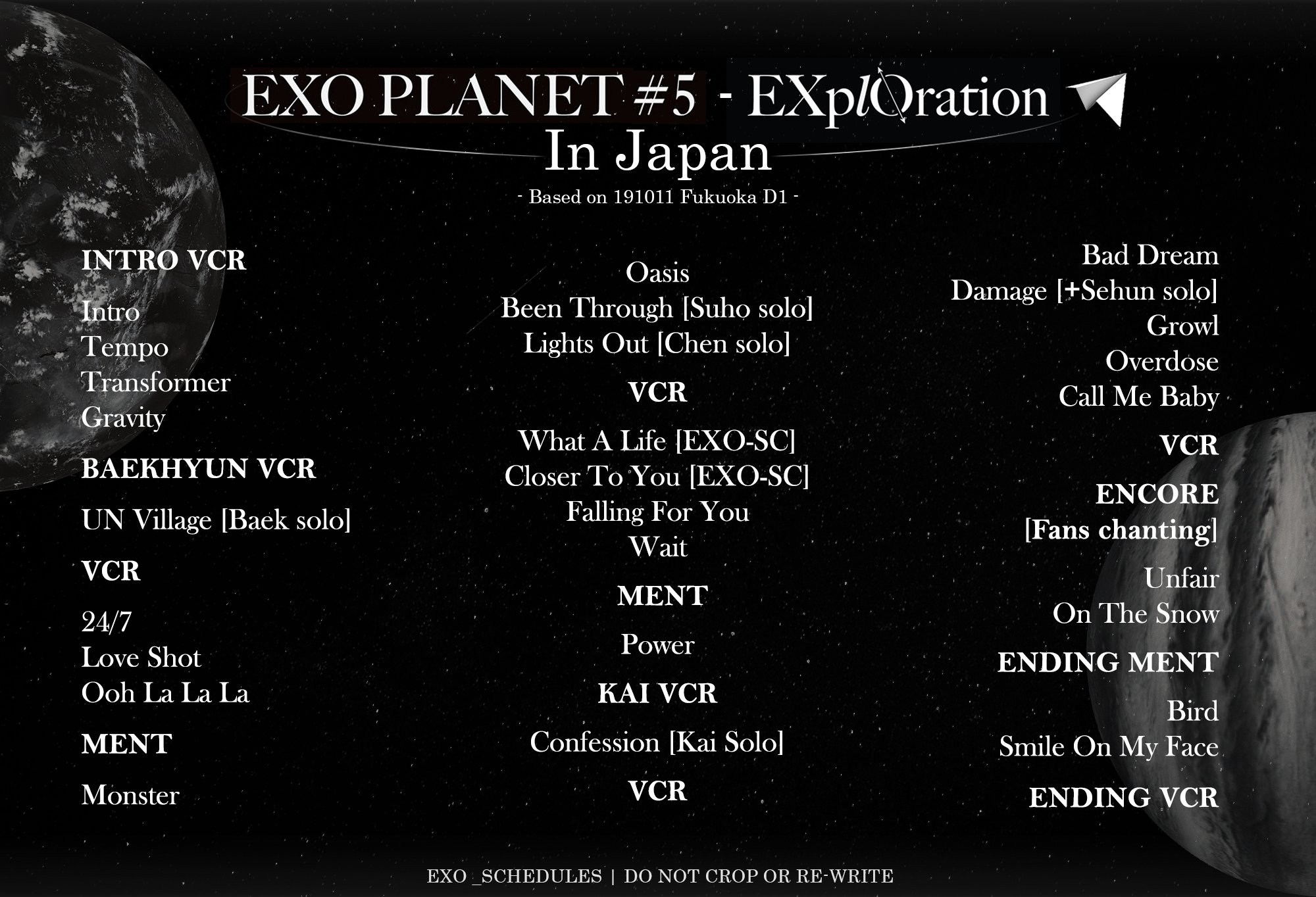 EXO SCHEDULE on Twitter: "EXO PLANET #16 - EXplOration in Japan