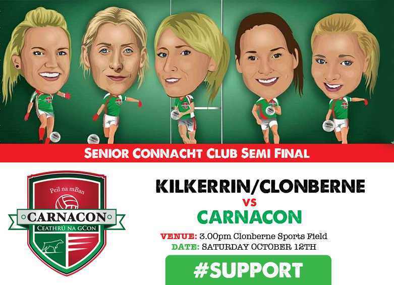Mayo_LGFA's tweet photo. #GameDay - Wishing #Carnacon good luck in their @ConnachtLGFA campaign. Carnacon take on Kilkerrin Clonberne today in the Senior Connacht Club Semi Final. Throw in is at 3pm in Clonberne and we'll have updates on twitter/FB. Get out & #Support bring colour and noise 💪 https://t.co/bbjXKgUpeI