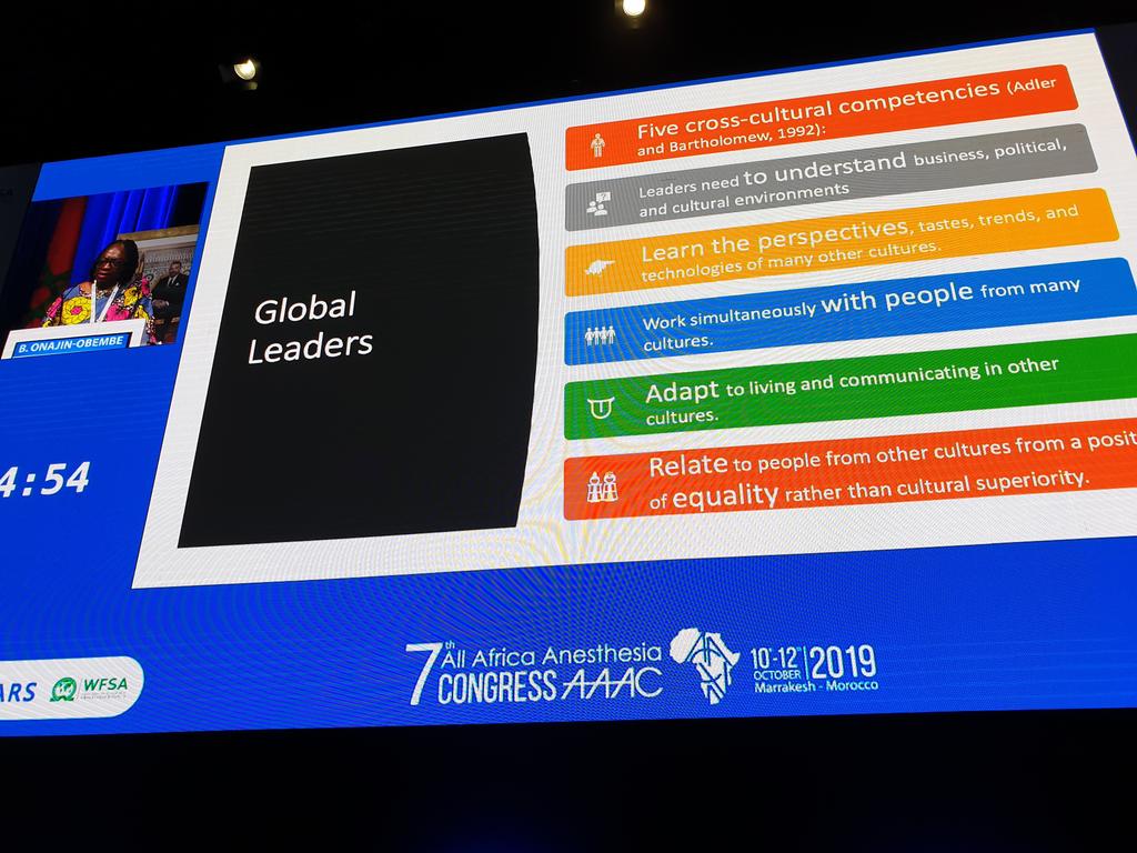 BruceBiccard's tweet photo. Great slide on the 5 principles needed to be a global leader by a great leader @BisolaObembe #AAAC2019 https://t.co/EUrOX5L0mA