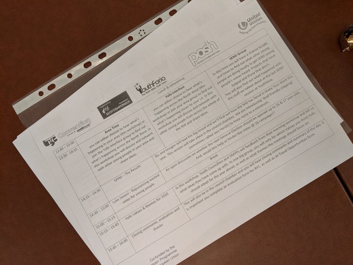 Full agenda for today's <a href="/YouthforiaNW/">Youthforia</a>  meeting.