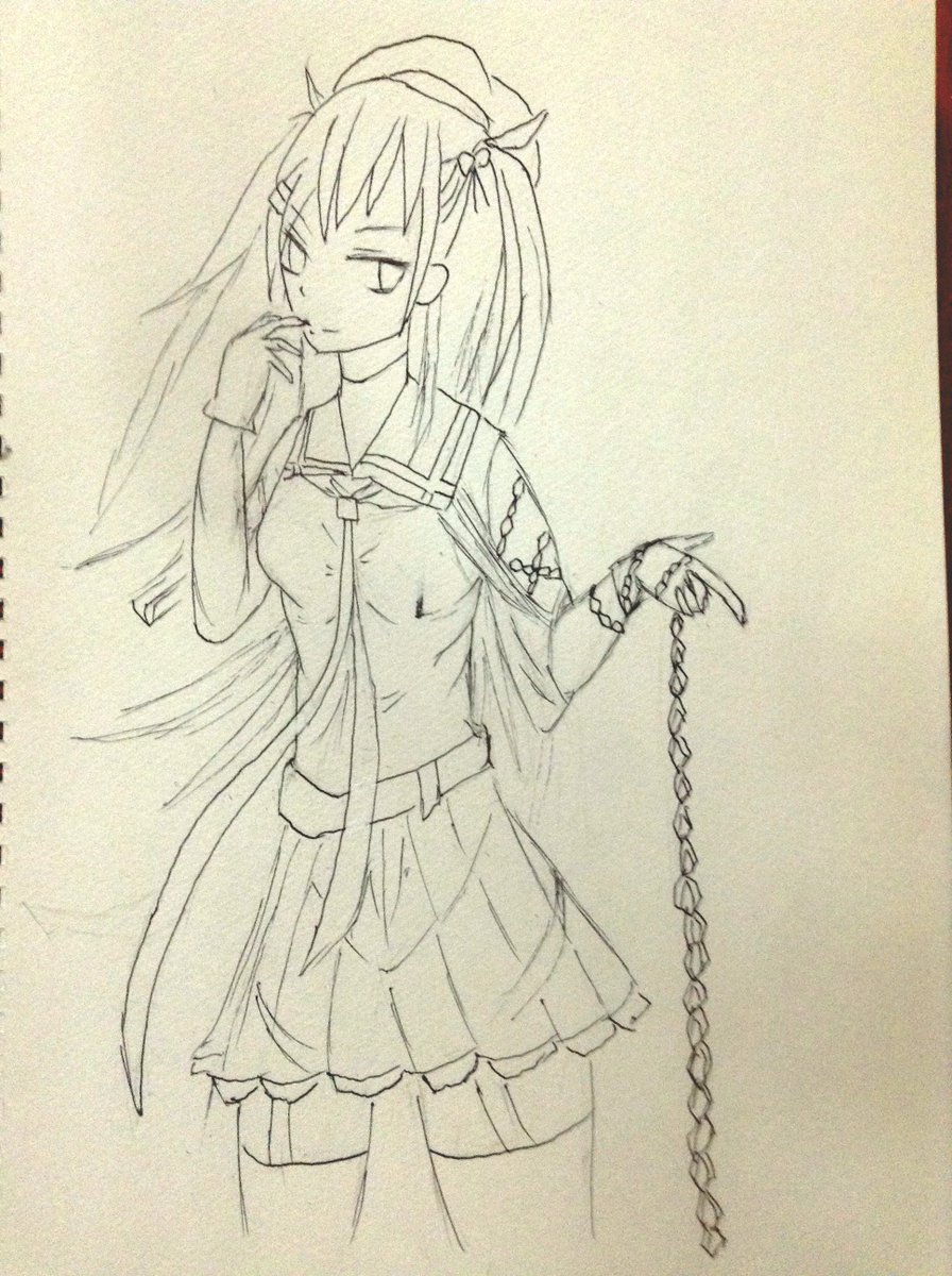 村雨さん改二難しすぎる～><でも楽しかったから線画にしてとっておく??
#アナログ #線画
雨と風が強い。 