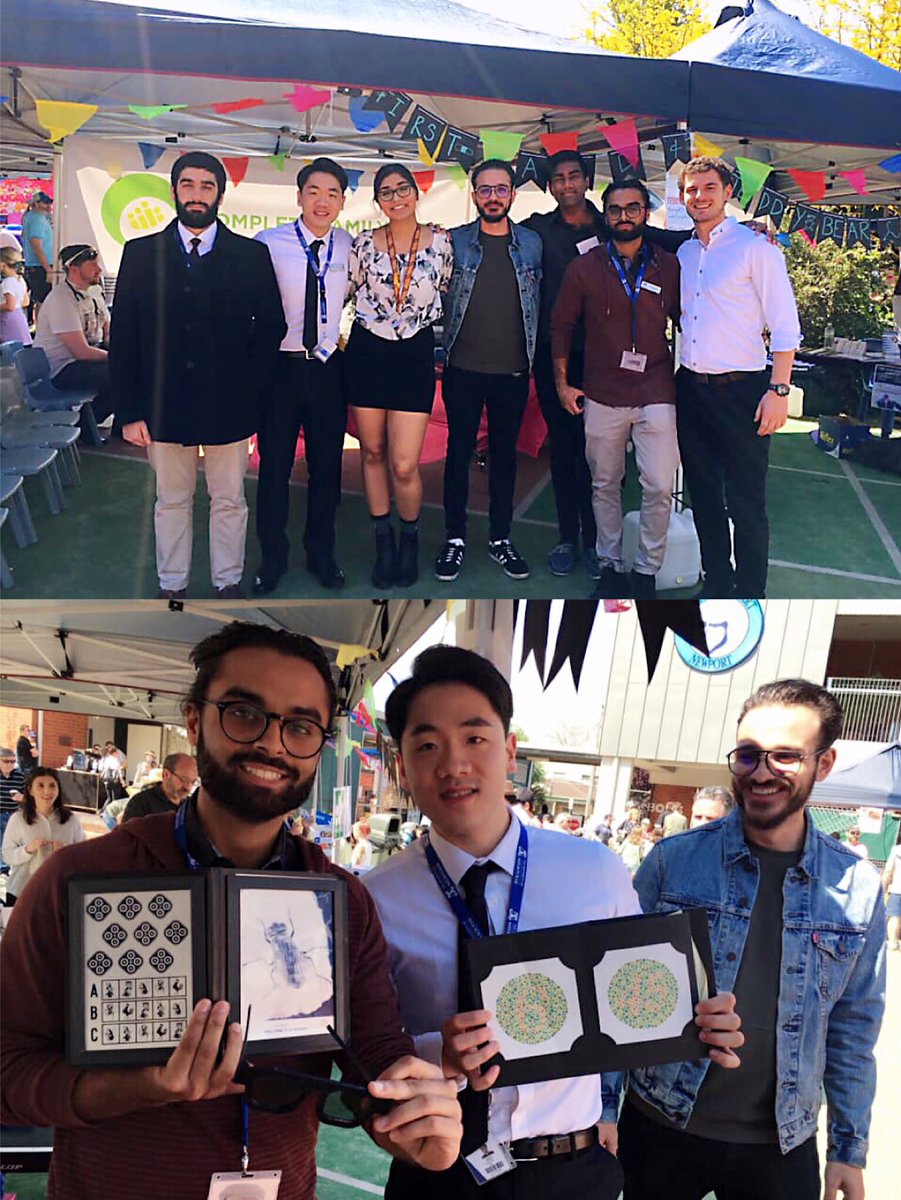 Never too early to promote the important of eyecare! 1st and 2nd year optometry students volunteering at Sacred Heart Primary School Fete @UniMelbDOVS @UniMelbMDHS @unimelb @OptometryAus