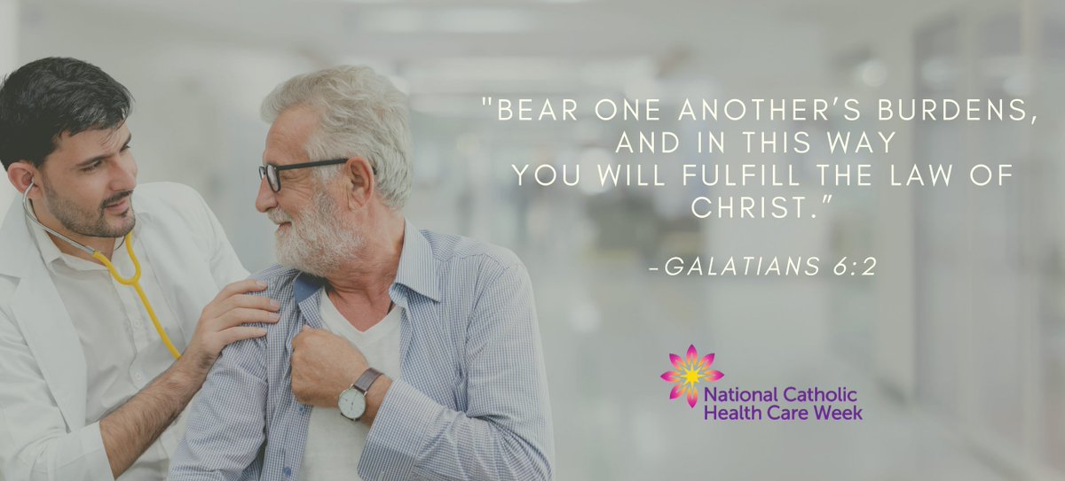 Today concludes #NationalCatholicHealthCareWeek! We pray for all who seek help in our health care system and give great thanks to those who live to serve and aid the sick. God bless you all!