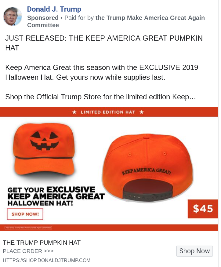 Jeff Jarvis On Twitter I Expect Trump To Sell Maga Pumpkin Spice Why Not Maga Pumpkin Makeup You Too Can Look Like A Delusionally Vain Morbidly Narcissistic Utterly Corrupt Traitorous Treacherous Lying