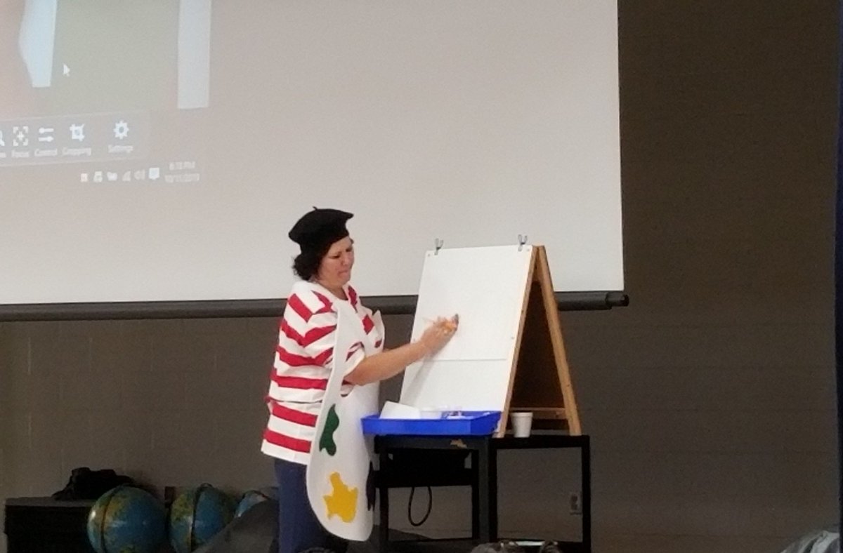 dona_snook's tweet photo. Painting with the Principal was a blast! 
#CFISDspirit 
#PumaPride 
@PostmaPumas https://t.co/6erEkYIkA9