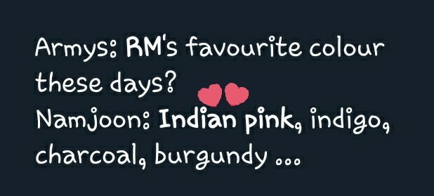 Joon apparently loves Indian pink
