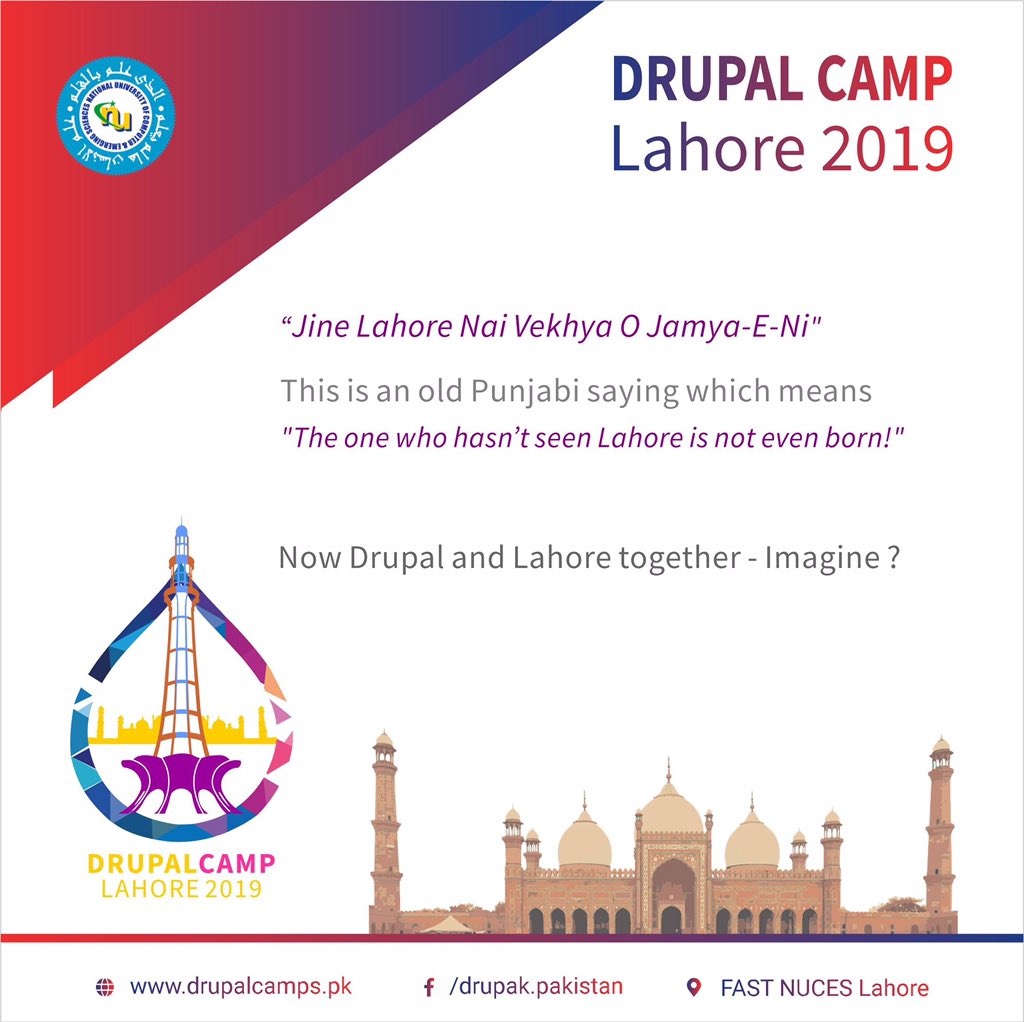 drupakpakistan's tweet image. #drupal #drupalcamplahore #drupalcamplahore2019 #lahore #pakistan