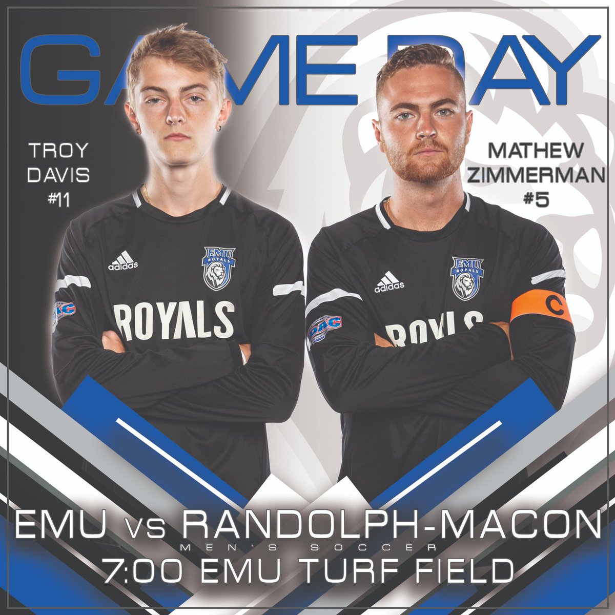 The EMU soccer men have the night cap to wrap up Homecoming Weekend taking on Randolph-Macon at 7:00pm. Go to EMUroyals.com for live stats and video.