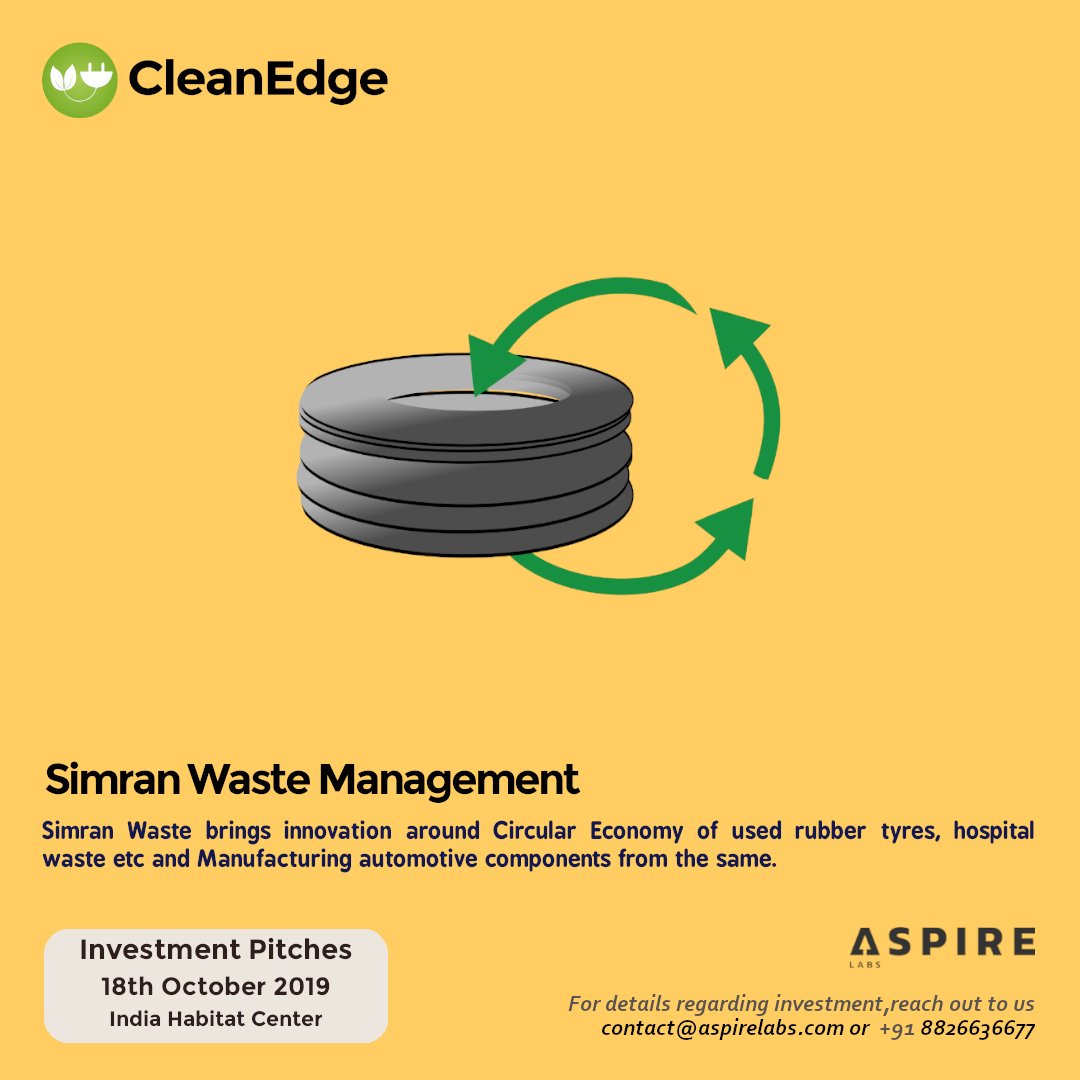 INTRODUCING Simran Waste Management, Cleanedge Batch 101 #cleanedgeAcceleratorProgram 

#startups #investment #circulareconomy #entreprenuer #startupidea #innovation #climatechange #saveearth #saveenviornment #businessidea #venturecaptialist #recycle #circulareconomy #rubberwaste