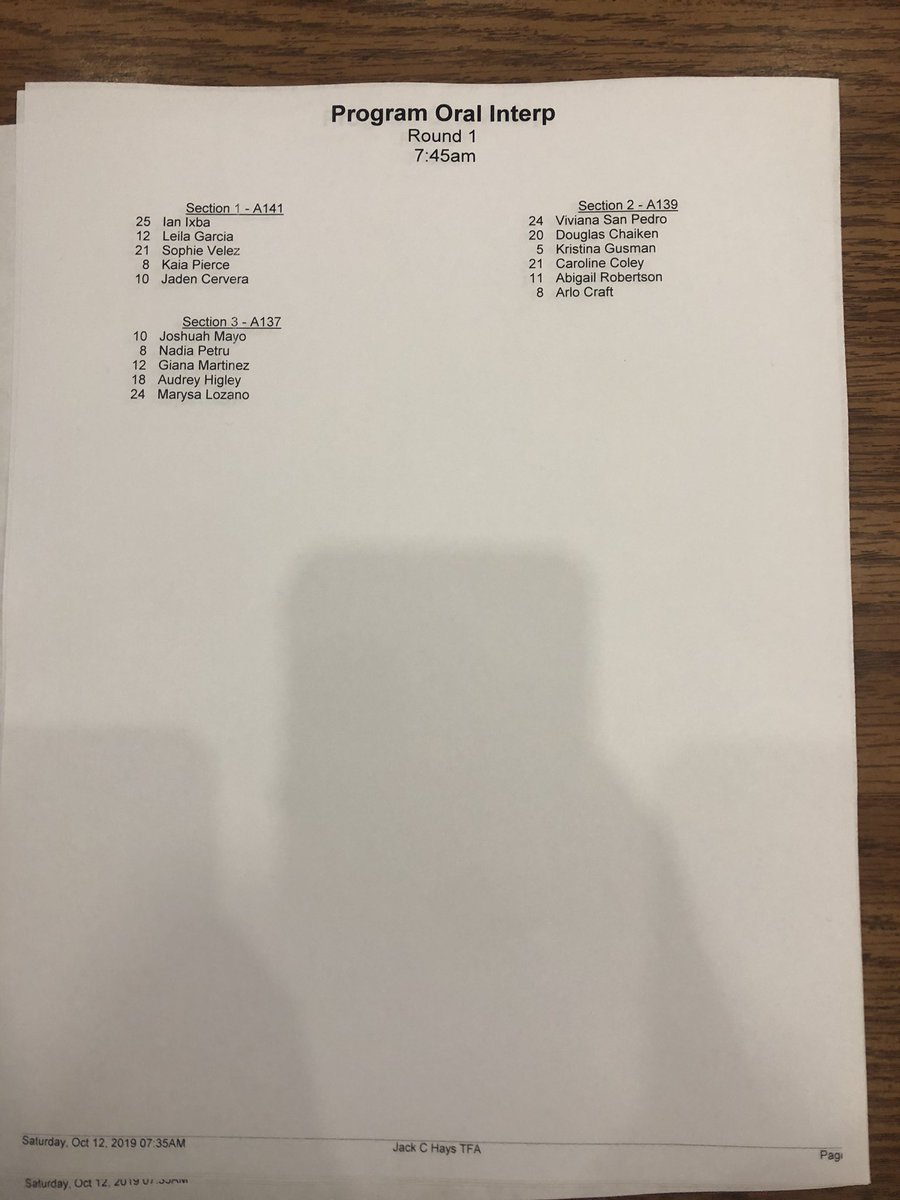 HaysDebate's tweet photo. Section A Postings https://t.co/wZ10MgT1H4