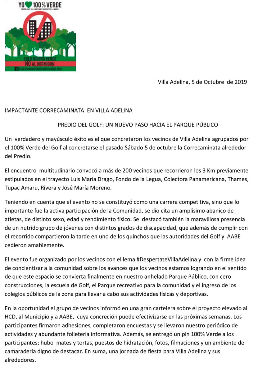 GolfVerdePublic's tweet photo. ‼️Gacetilla para toda la comunidad sobre la actividad del último sábado.🌲🌳🌴
En el hilo sigan las fotos 🖼️📸 https://t.co/KYtscmkqJv