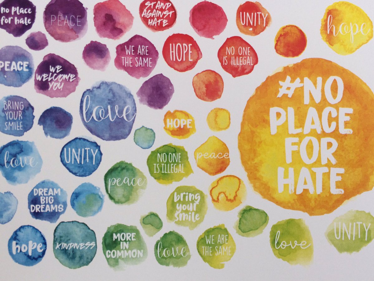 During #refugeeweek we created polystyrene plate prints with refugees and asylum seekers thinking about peace, welcome, unity and love. We’re so proud to reveal <a href="/Nottm_Together/">Nottingham Together</a> design now up @newartexchange!!!