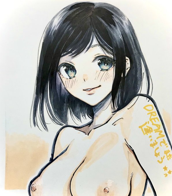 アナログでユキさん。色々画材引っ張り出してみたんだけどむずい! 