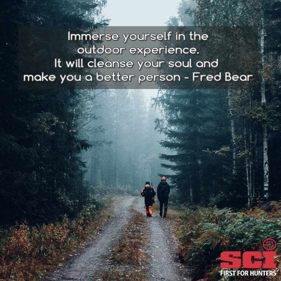 'Immerse yourself  in the outdoor experience. It will cleanse your soul and make you a better person.' ~Fred Bear

#cleanseyoursoul #SoulCleansing #foryourhealth #FredBearQuotes #archeryquotes #bebetter #ourdoorexperience #huntingconnection #outdoorconnection