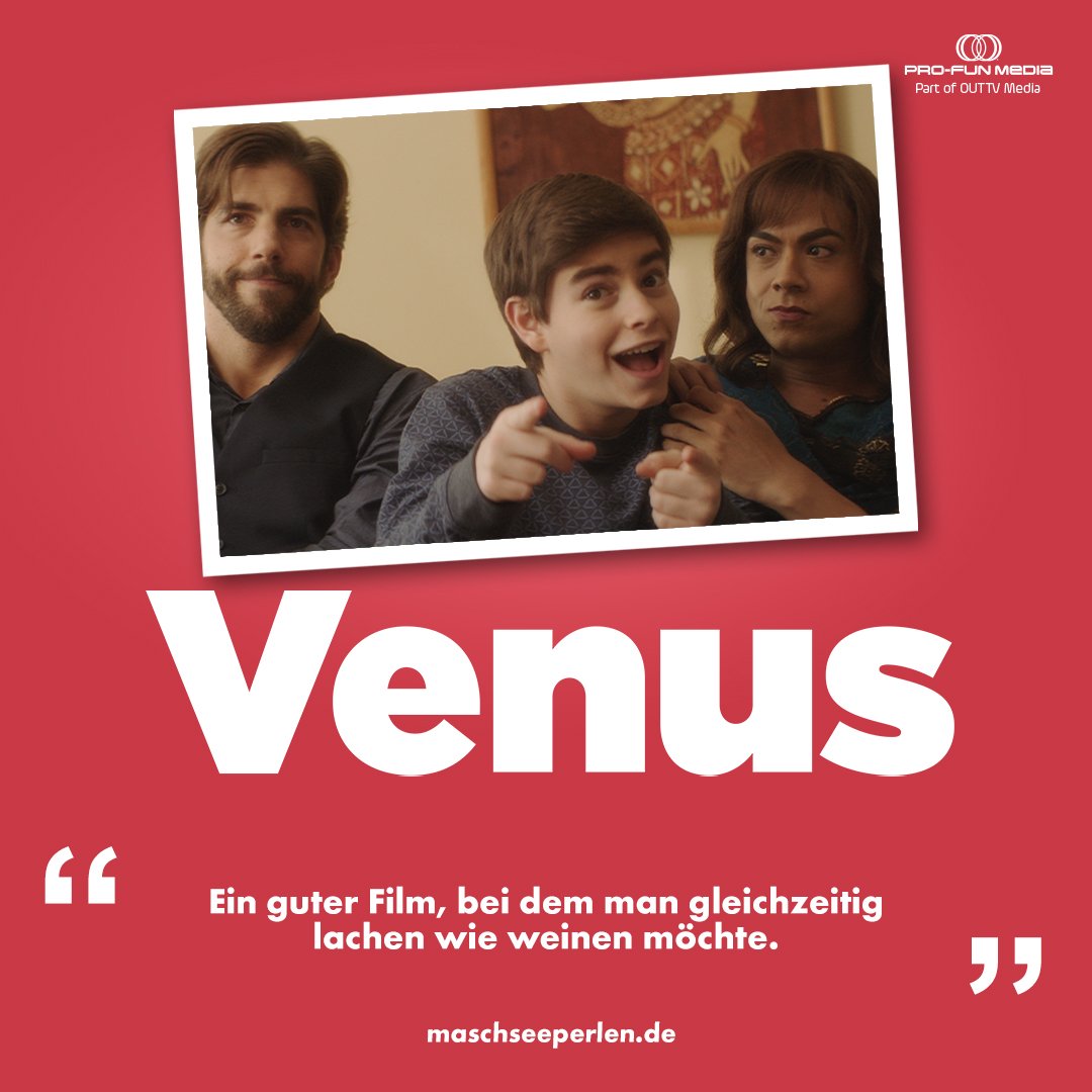 Bei #VENUS bleibt kein #Auge trocken und gleichzeitig zaubert dieser #Film noch auf jedes Zuschauergesicht ein #Lächeln!

Holt euch VENUS auf #DVD oder DIGITAL! Mehr Infos auf unserer Website: bit.ly/2CEnRkB

#transgender #lgbtqi #queer #love #laugh #cry #profunmedia