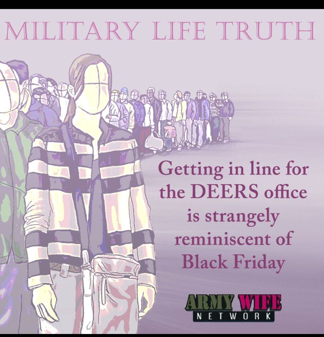 missionmilspo's tweet image. The DEERS line is out of the building before the office even opens! #DEERS #longlines #blackfridaynumbertwo #armywife