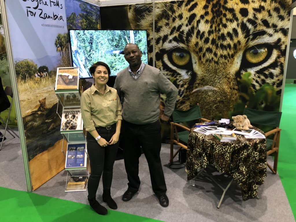 zambiatourismuk's tweet photo. Are you at @WildSafariShow today? Discover why #EveryoneFallsForZambia on stand M306 🐆 #Harrogate #WSTS19 https://t.co/ZPjX0hqDB4