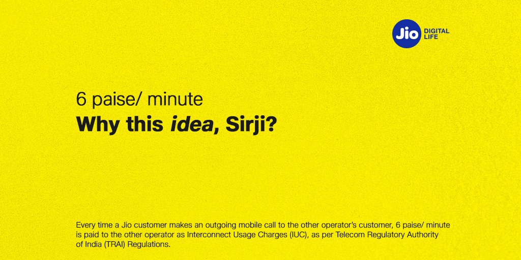 reliancejio's tweet photo. Zero IUC; this idea can change your life.

#IUC #JioDigitalLife #LifeIsBeautiful #JioOnIUC https://t.co/1ZBSGizuko