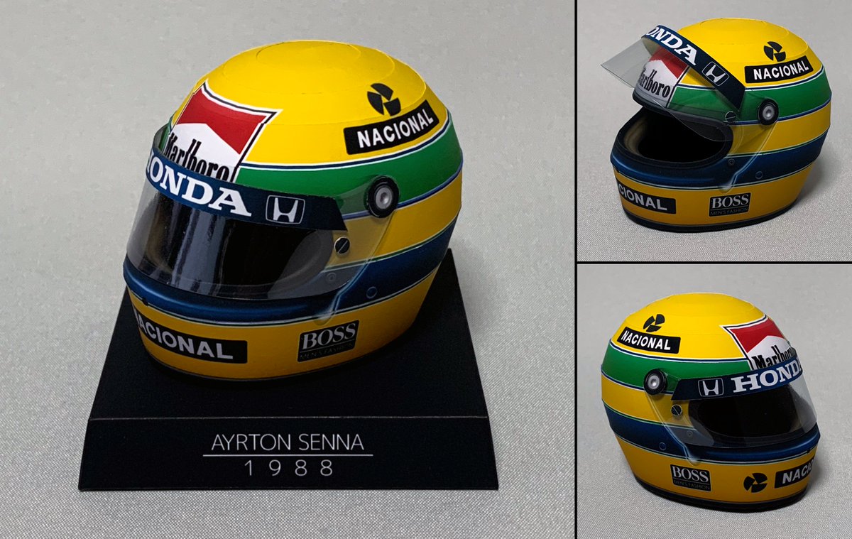 Ayrton Senna アイルトン・セナ ヘルメットのペーパークラフト化