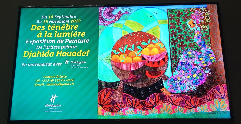 b_benamane's tweet photo. Très belle expo de Djahida Houadef #peinture #culture #Algerie #expoalger https://t.co/iJNDOlNnR9