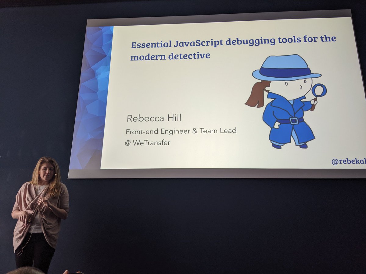 The_Parthy's tweet photo. Next up,
Debugging inJavaScript
 @rebekaka @localhost_conf  @Lifeattrivago https://t.co/gFFu8aToq5