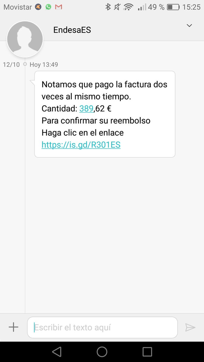 Hola <a href="/policia/">Policía Nacional</a> y <a href="/guardiacivil/">Guardia Civil</a> : éste SMS haciéndose pasar por <a href="/Endesa/">endesa</a> huele a #phishing  a leguas...
