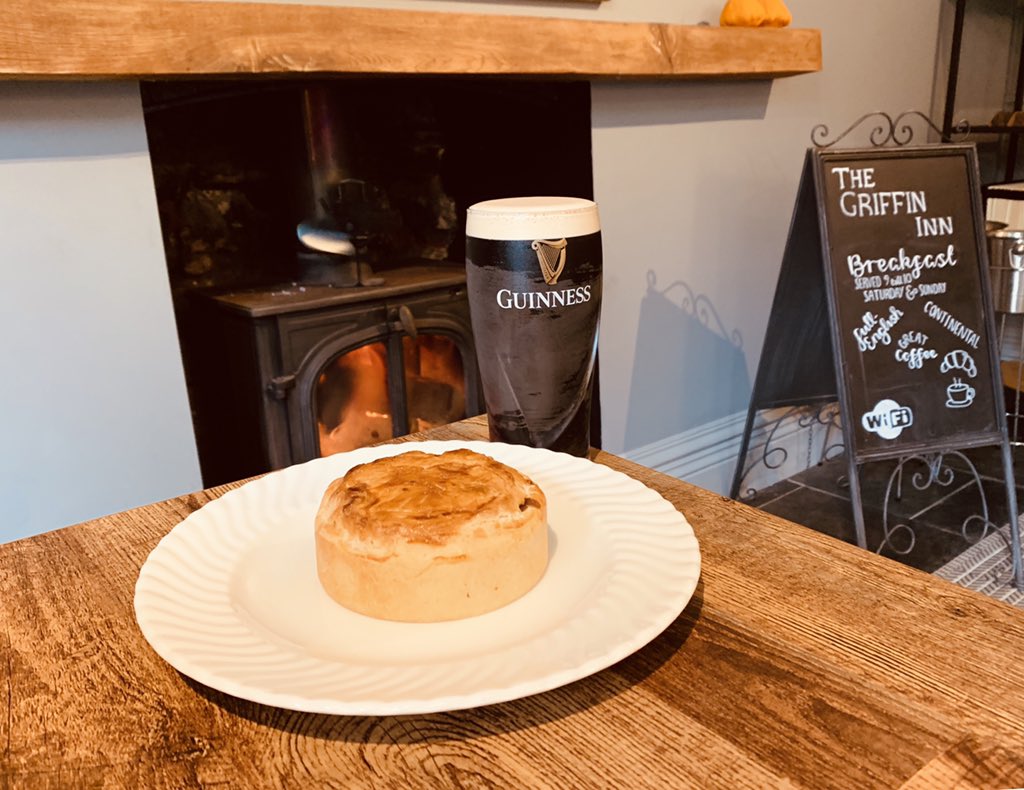 Pie and a Pint 
First estate venison pies available today served with mash potato, rich gravy, seasonal vegetables and a pint of Guinness only £14.95