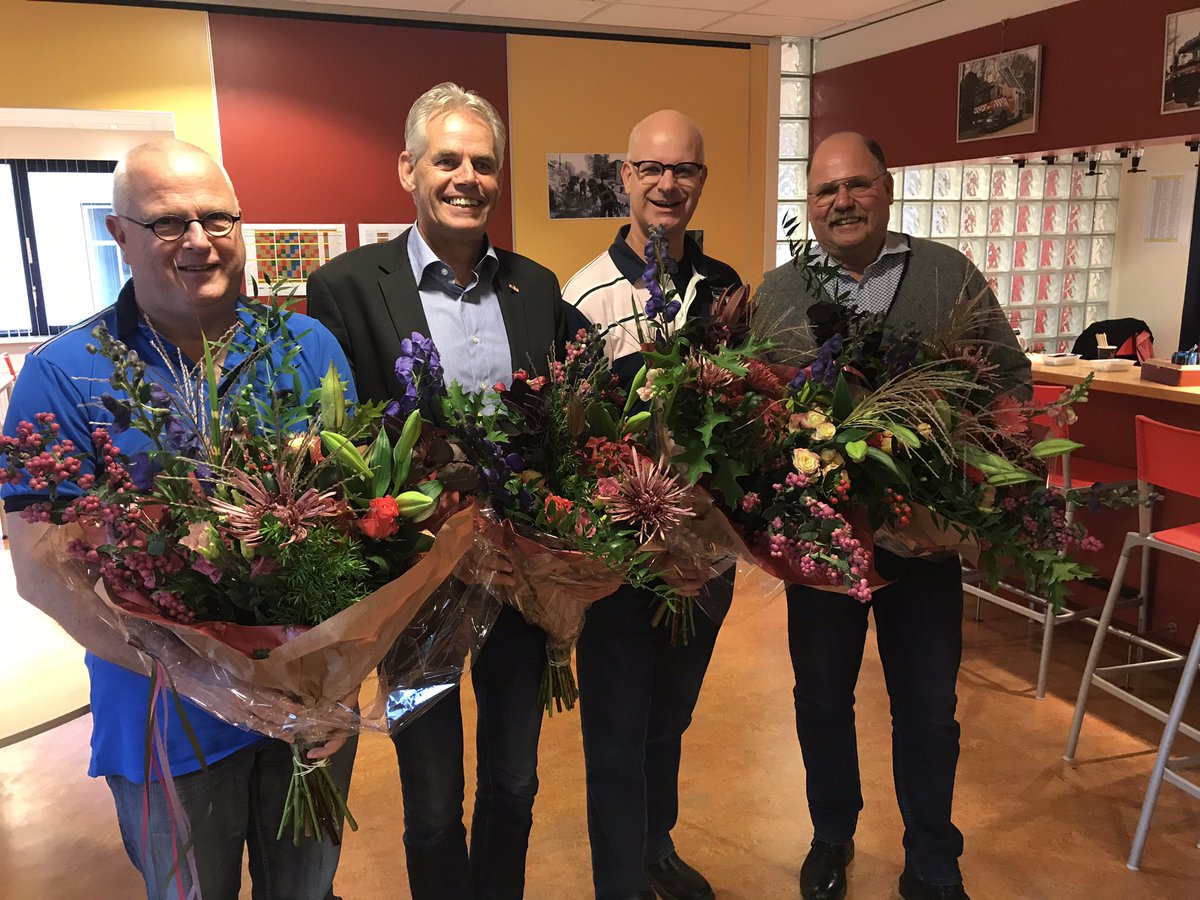 JoopHuizing's tweet photo. Gisteren bijeenkomst bestuur en provinciale coördinatoren ABWC. Evaluatie seizoen en voorbereiding 2020. Tevens afscheid genomen van onze voorzitter Jan van Amerongen die na 10 jaar het stokje overdraagt. Jos Delpeut en Martin Verhoef namen ook afscheid. https://t.co/4Gvzk9PK8a
