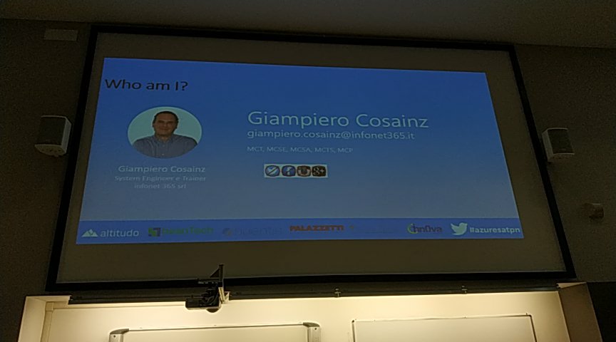 mike_de_petris's tweet photo. #AzureSatPN @giampiero cosainz sistemista @infonet365 https://t.co/sI8VrFwAzZ