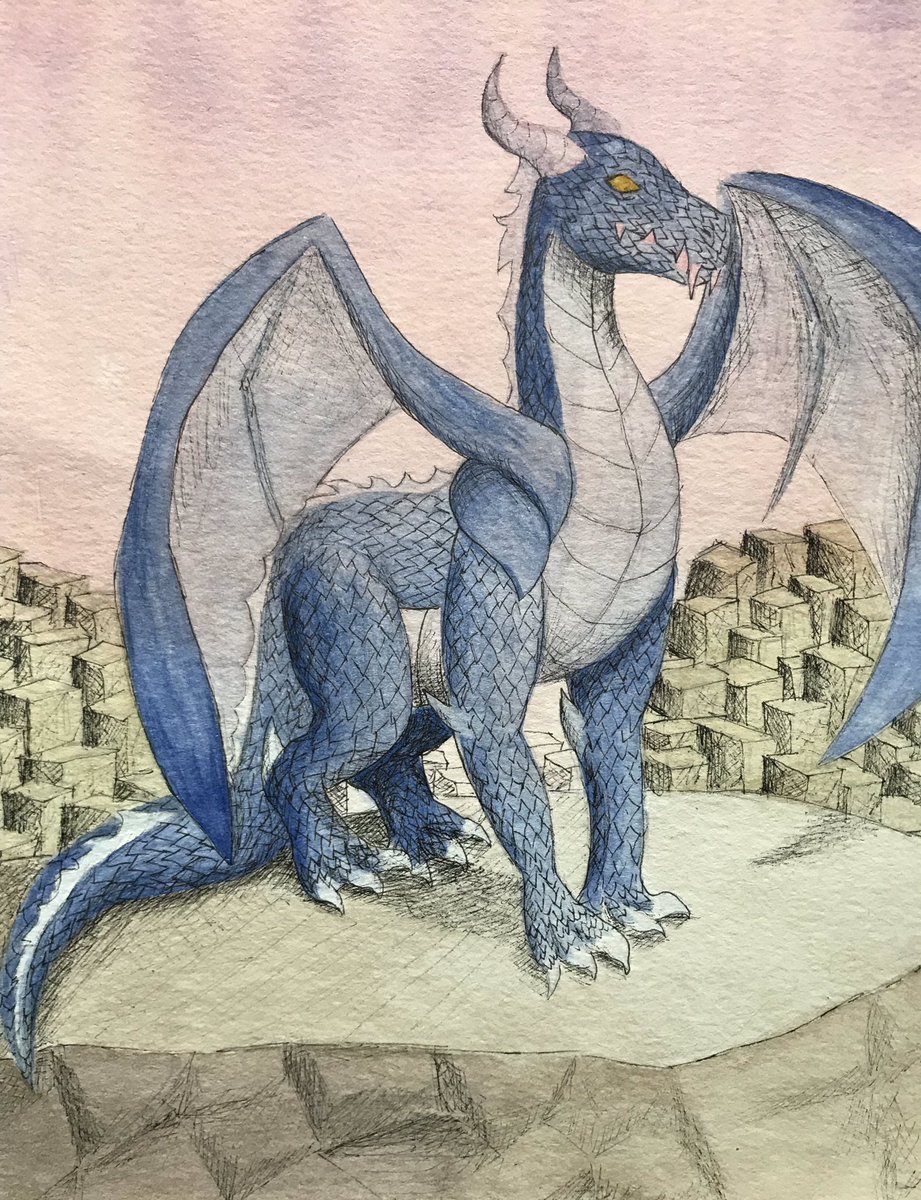 IllustratedRoss's tweet photo. Inktober Day 12: Dragon

The great dragon Adjaga looking over the land of Oiket. He’s still relatively young and hasn’t adventured much further than his on dominion. 
#Inktober2019 #penandink #watercolor #illustration #penandinkillustration https://t.co/iUVs7euOdg