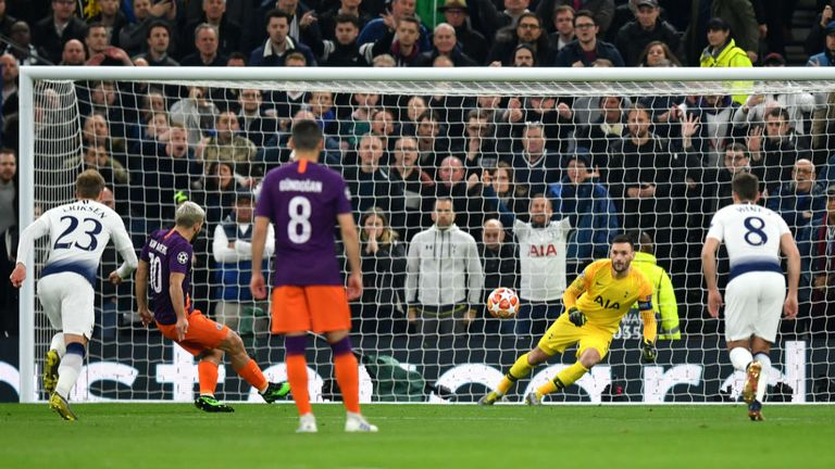 14 Spurs 1-0 Manchester City Son's late goal gave us a crucial and well-deserved advantage over City in a thunderous  @ChampionsLeague quarter-final first leg.In a searing atmosphere in the vast new stadium, Spurs overcame the loss of Kane and Lloris saved a pen from Aguero.