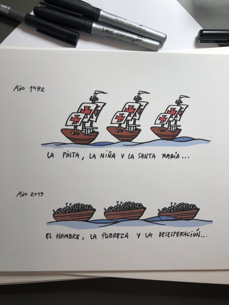 raymacaricatura's tweet image. Día de la Hispanidad! Yo Inmigrante Madrid, una expo que traduce la conquista y la reconquista. #Hasta el 30 de Oct. Calle Villanueva 5 , Madrid