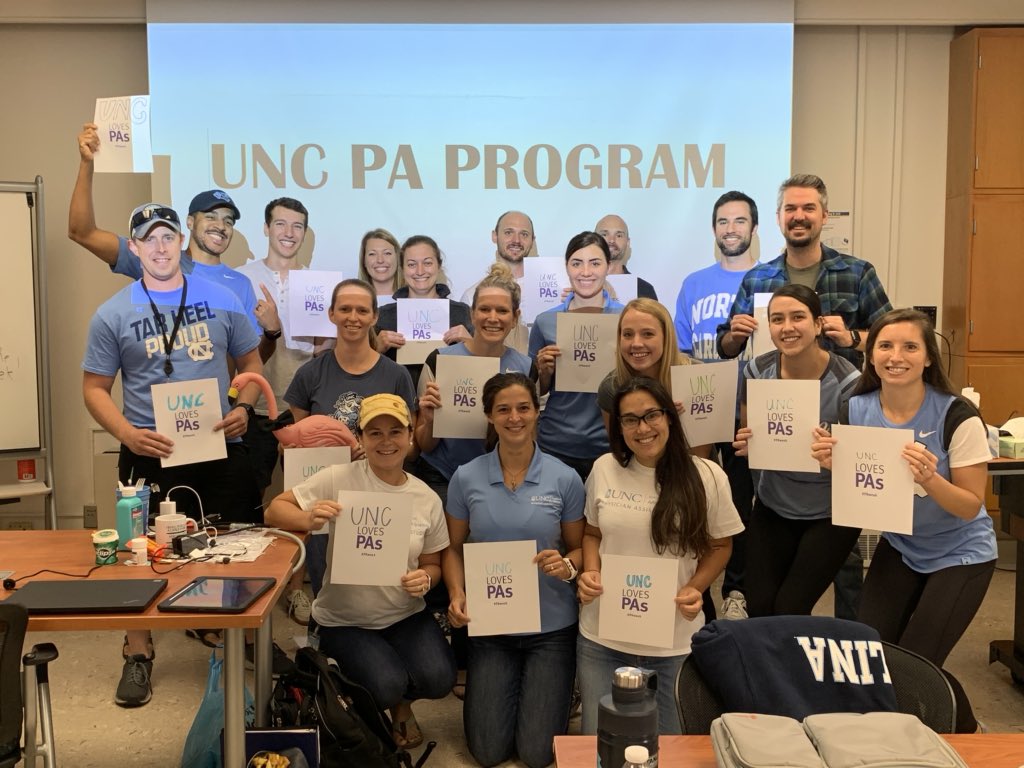UNC_PA's tweet photo. UNC loves PAs. #PAweek #paweek2019 #uncpa #uncpaclassof2020 #aapa https://t.co/DBcvKc78gp