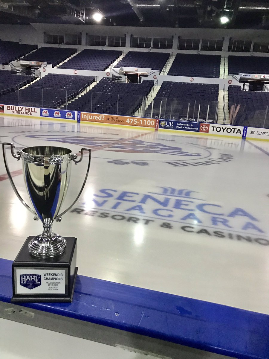 Buffalo_HC's tweet photo. This week the cup took a trip to the home of the Rochester Americans, Blue Cross Arena, with @cuomonick. Born at Harborcenter, she only has KeyBank Center left to check off the list!

Also shoutout to #HAHL sponsor @SenecaCasinos 🎰 https://t.co/dfOtshWjOb
