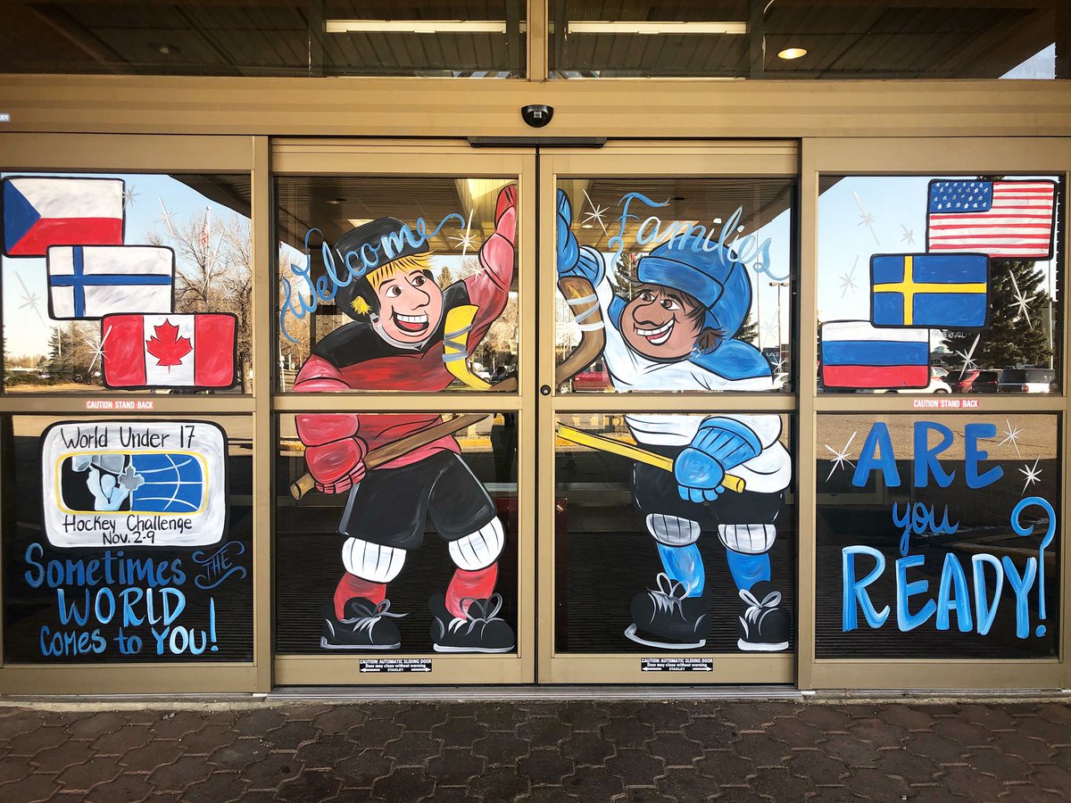 <a href="/christy_vince/">Paintergirl</a> stopped by yesterday to get the front door ready for the World Under 17 Hockey Challenege! ⁣
⁣
#medhat how are you getting ready for the event? We want to see! ⁣
⁣
#PassThePuck #WU17 #2019WU17 #ReadyWU17 <a href="/TourismMedHat/">Tourism Medicine Hat</a> <a href="/StayMedicineHat/">Stay In Medicine Hat</a> <a href="/mhsportandevent/">Medicine Hat Sport and Event Council</a>