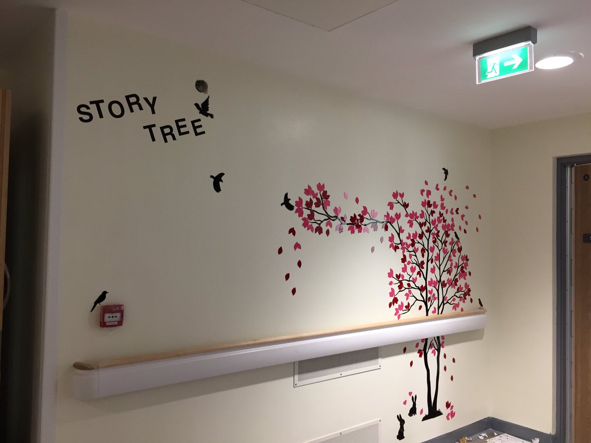Staff and patients of Crathes soon to be Fraser Ward would like to say a huge thank you to Diane of Deco Designs who has donated her time to do our story tree with us on our new ward- busy weekend!