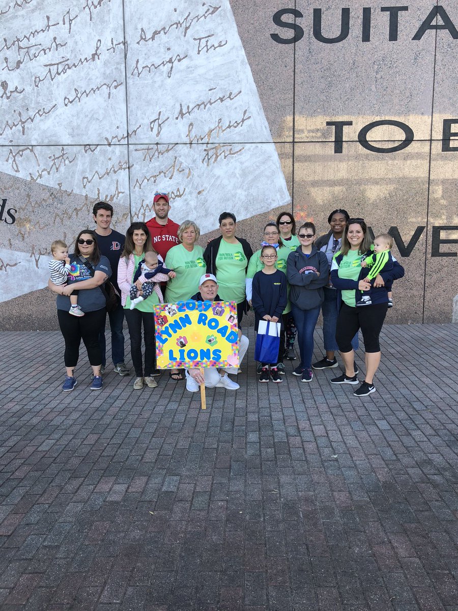 PrekMsJohnson's tweet photo. Love this time of year! Great seeing former students and walking with my amazing co-workers to support The Autism Society of NC. https://t.co/qnaOLa8YDn