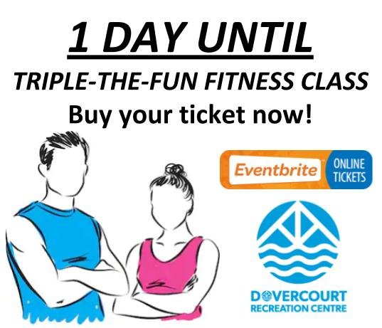 NoStrawOttawa's tweet photo. Get excited because the TRIPLE-THE-FUN FITNESS CLASS is tomorrow! Tickets available online for $25 and at the door for $30. ⁠Come for 1.5 hours of fun for a great cause. What better way to get ready for a turkey feast that weekend? ⁠Hope to see you there!⁠⁠
#ottawa #fitness https://t.co/XV0sjLUJQM