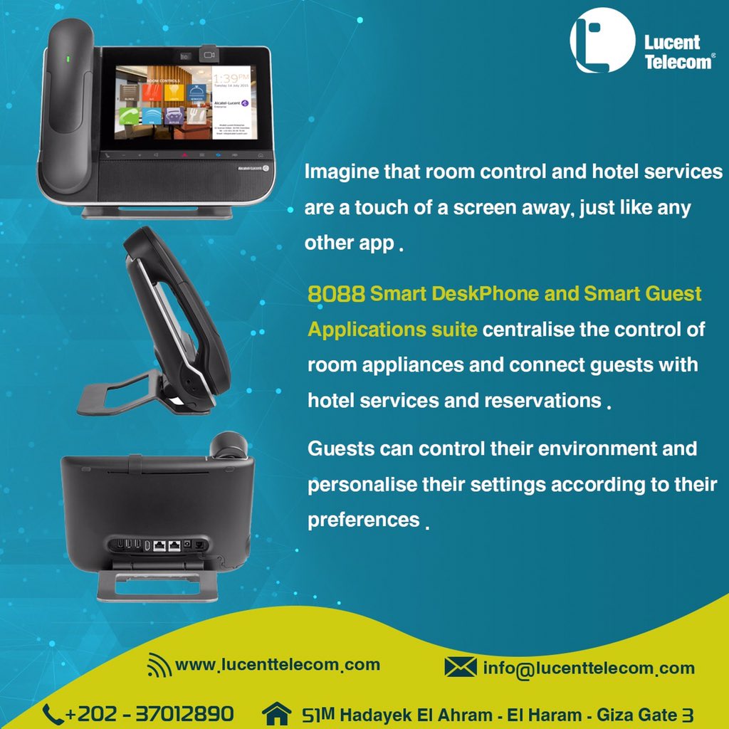 lucenttelecom's tweet photo. ENTERPRISE SOLUTIONS – CHANGING THE HOSPITALITY CONVERSATION
For If you have any questions, please feel free to contact us. +20237012890
#Lucent_telecom #Alcatel_lucent #Panasonic #Avaya
#Nortel #Siemens #Access_control #call_center
#CCTV #Fire_Alarm #PBX #IP_PBX https://t.co/0tlWpTxnfB