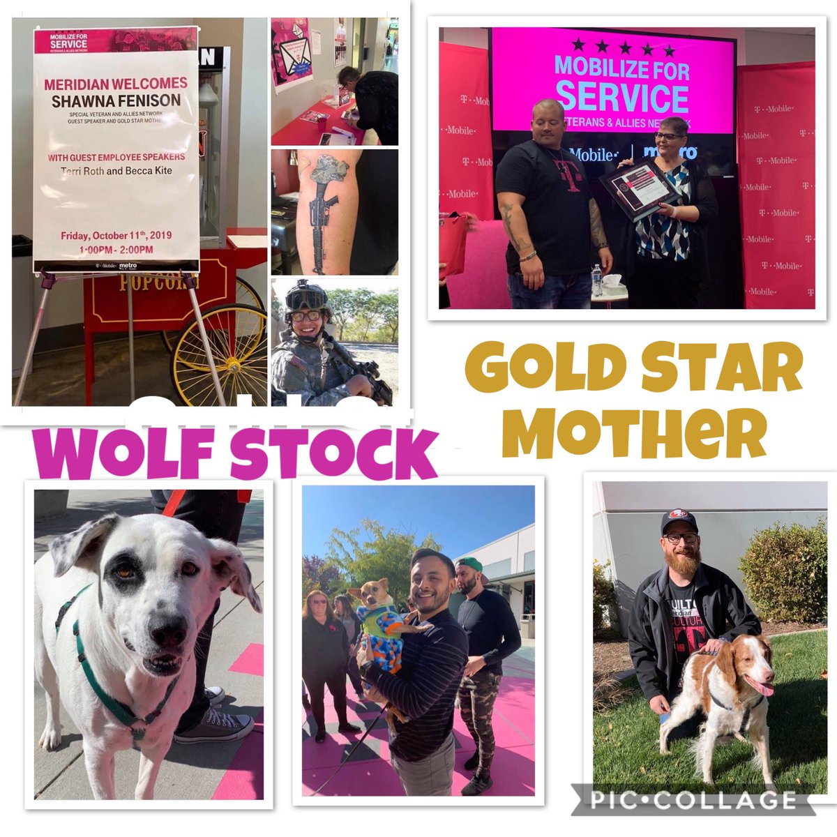 boo0322's tweet photo. I can’t say enough about this company I work for #TMobile Treats, PJ Day, gifts, golf cart rides, #InCrowd2019, Gold Star mom guest speaker, dogs visit from West Valley Humane Society (2 got adopted) AMAZING!#FamousForCare #SpotLightOnYou @CallieField @JohnLegere @TheJasonLee1 https://t.co/JlhbRF7VsY