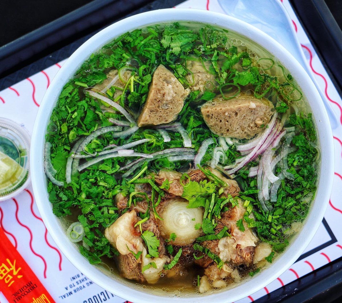 Good Morning! Noodle Alley is up and running this AM. Kicking off the weekend with a bowl of creamy miso ramen from <a href="/uzu9dc/">Uzu</a> and oxtail pho from @phowheelsdc. Noodles up! 🍜