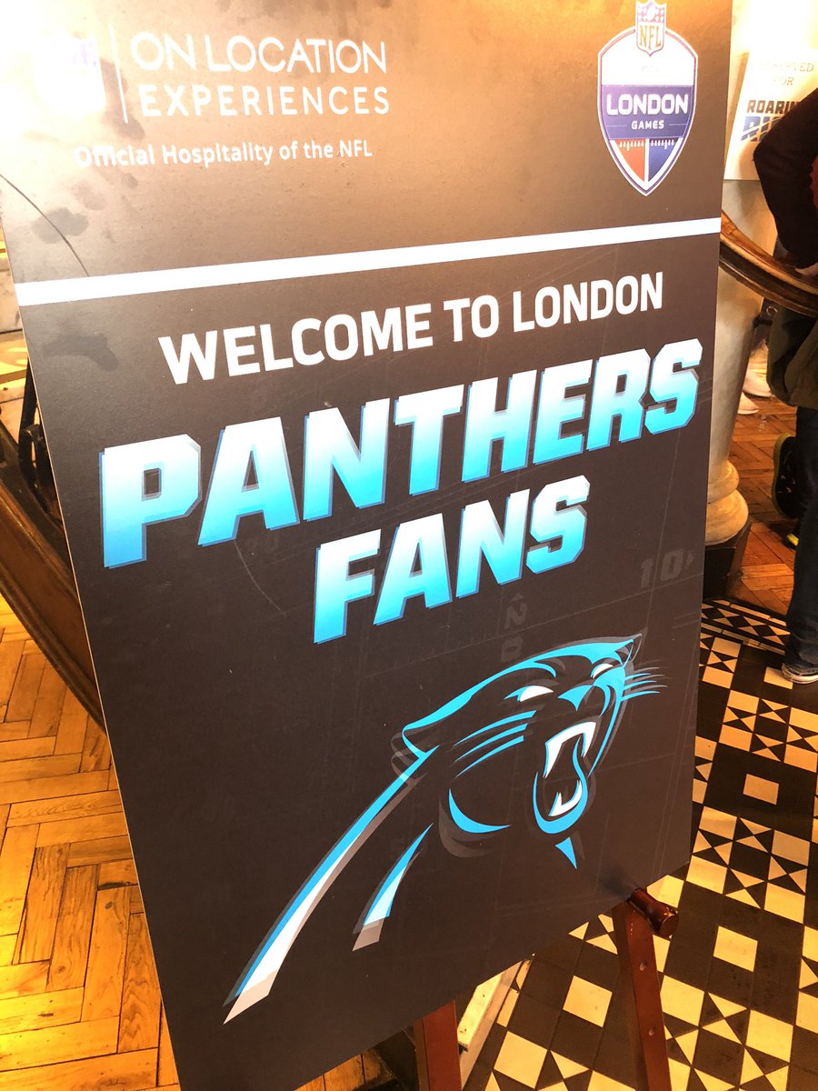 DaShawnWSOC9's tweet photo. Snapped a few of these this morning...
If your fan base isn’t traveling like THIS, why bother?🤷🏽♀️😉🙌🏾
#KeepPounding #PanthersinLondon https://t.co/iWoVNZVOpe
