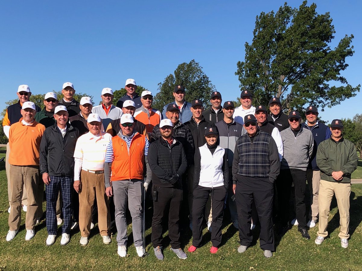LoneStar_Pro's tweet photo. Here they are, top 24 point winners from the 2019 Men’s Golf Season.  Team Orange &amp; Team Black are battling it out for the 2nd Annual Clev Cup.  Perfect day, minus the frost delay! https://t.co/hG9ofkIXtZ